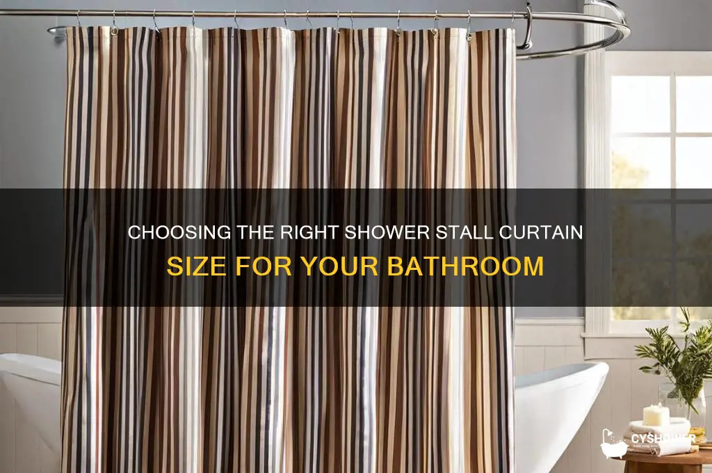 what is the size for a shower stall curtain