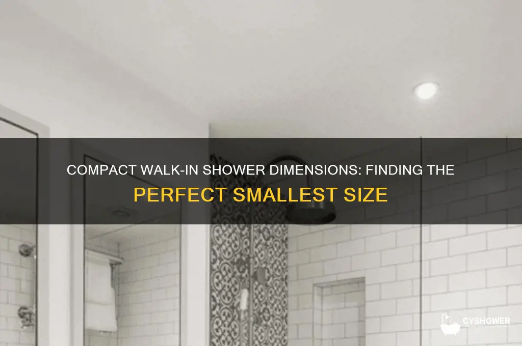 what is the smallest a walk in shower can be