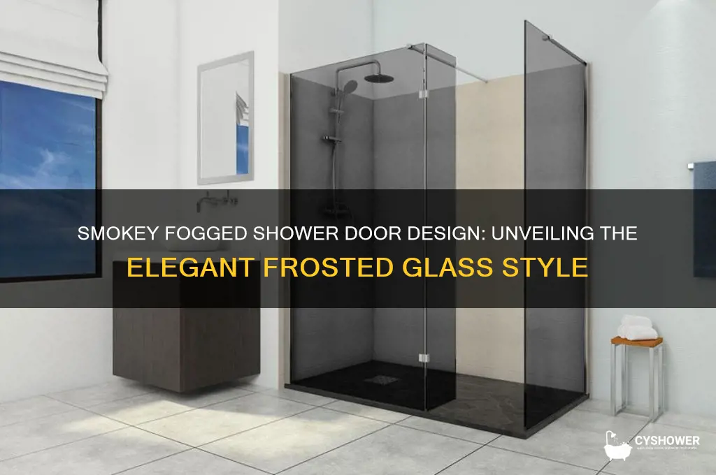 what is the smokey fogged shower door design called
