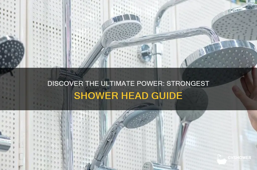 what is the strongest shower head