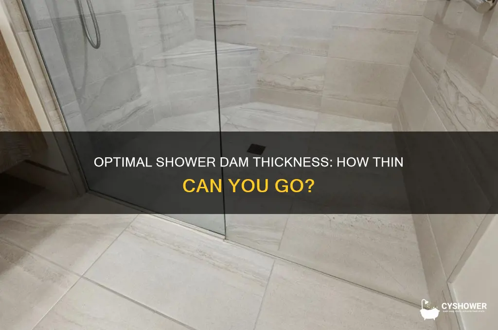 what is the thinnest my shower dam can be