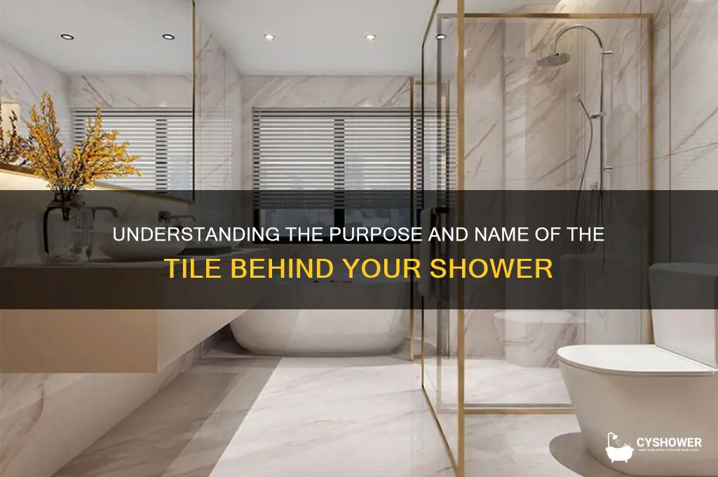 what is the tile behind the shower called