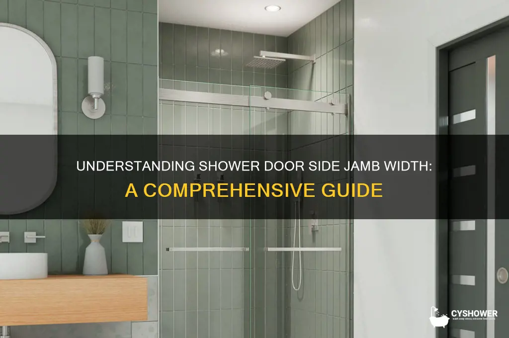 what is the width of a shower door side jamb