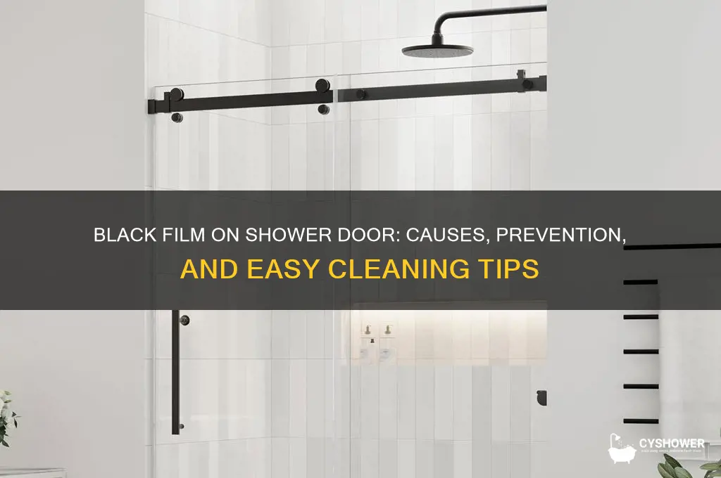 what is this black film on my shower door