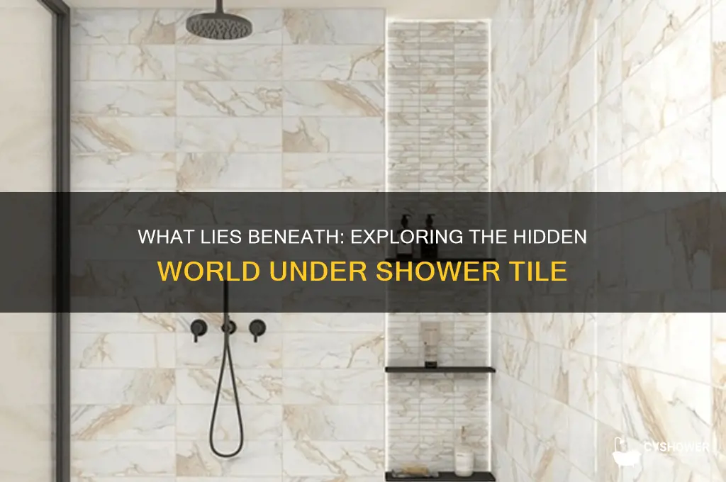 what is underneath shower tile