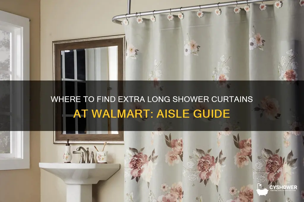 what isle in walnmart has xtra long shower curtains