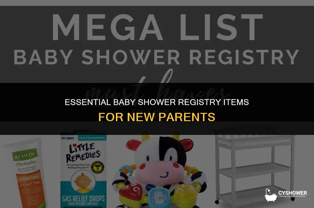 what items to register for a baby shower
