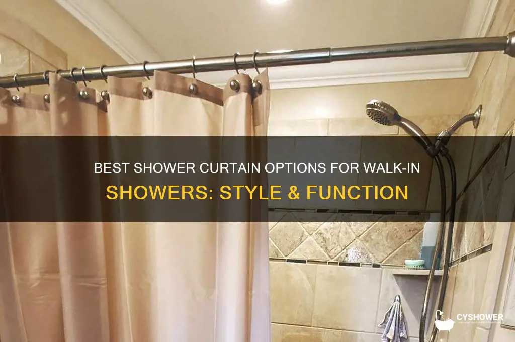 what kind of shower curtain for walk in shower