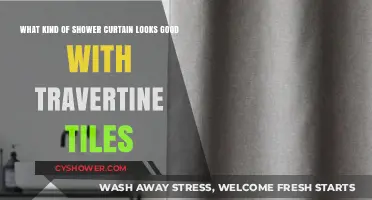 Elegant Shower Curtain Ideas to Complement Travertine Tile Bathrooms
