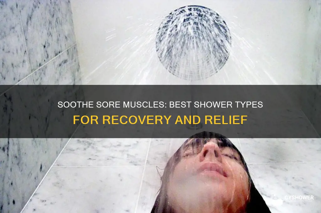 what kind of shower should i take for sore muscles