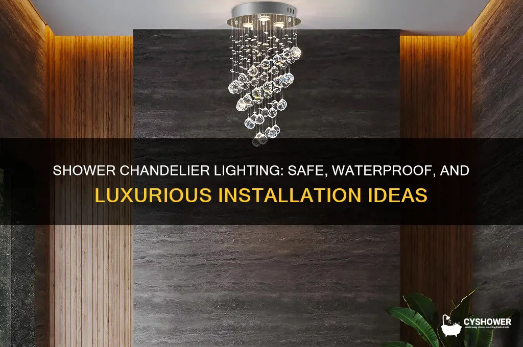 what lights with chandeliers can i install in a shower