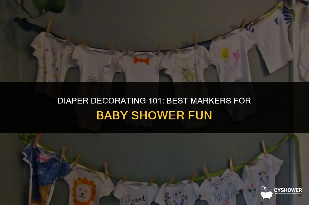 what markers to use in writing on diapers baby shower