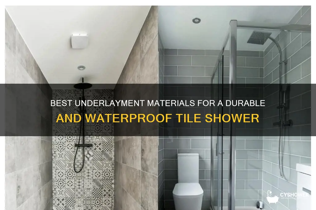 what material goes beneath a tile shower