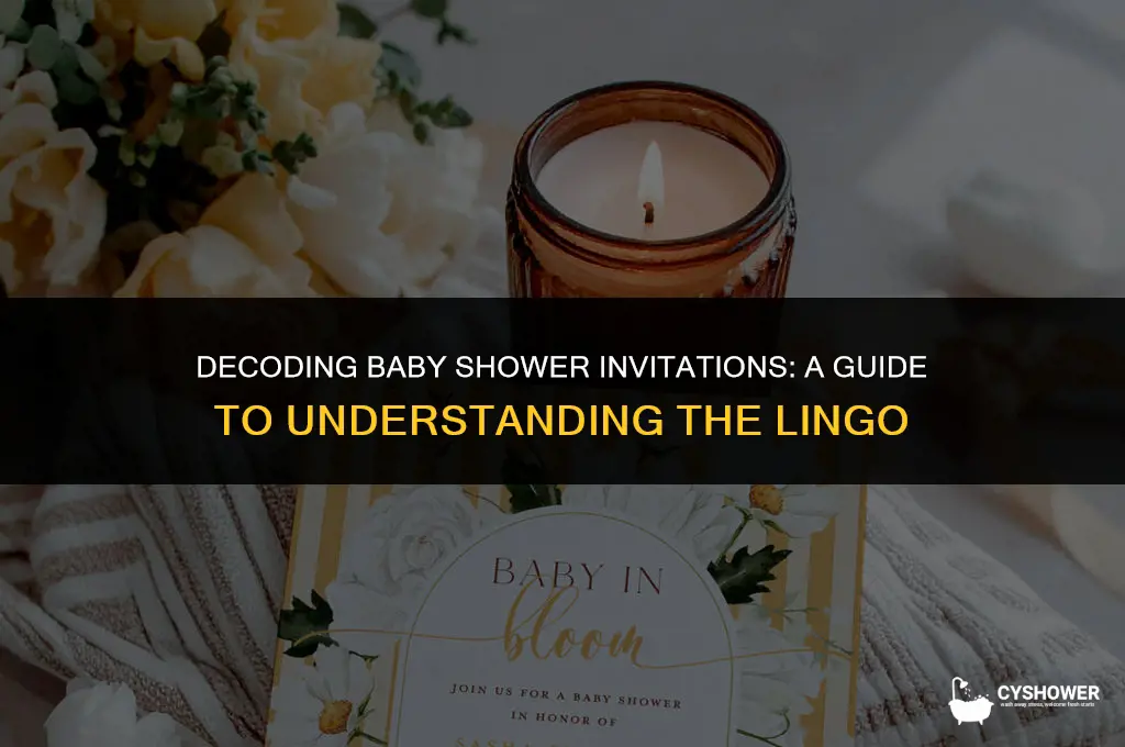 what means given by on a baby shower invitataion