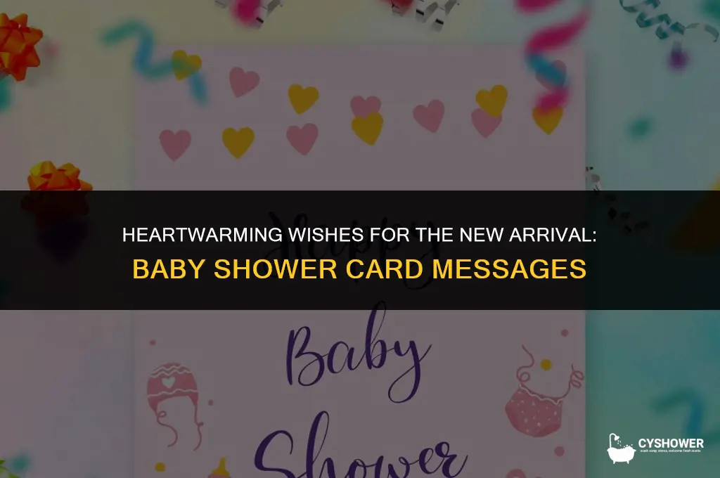 what message do i write in a baby shower card