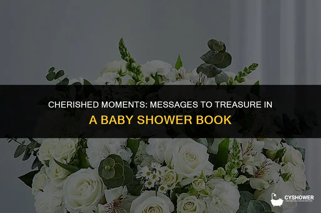 what message do you write in a baby shower book