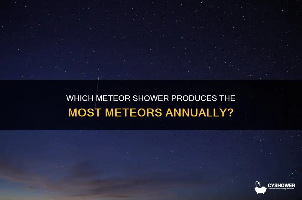 what meteor shower has the most meteors
