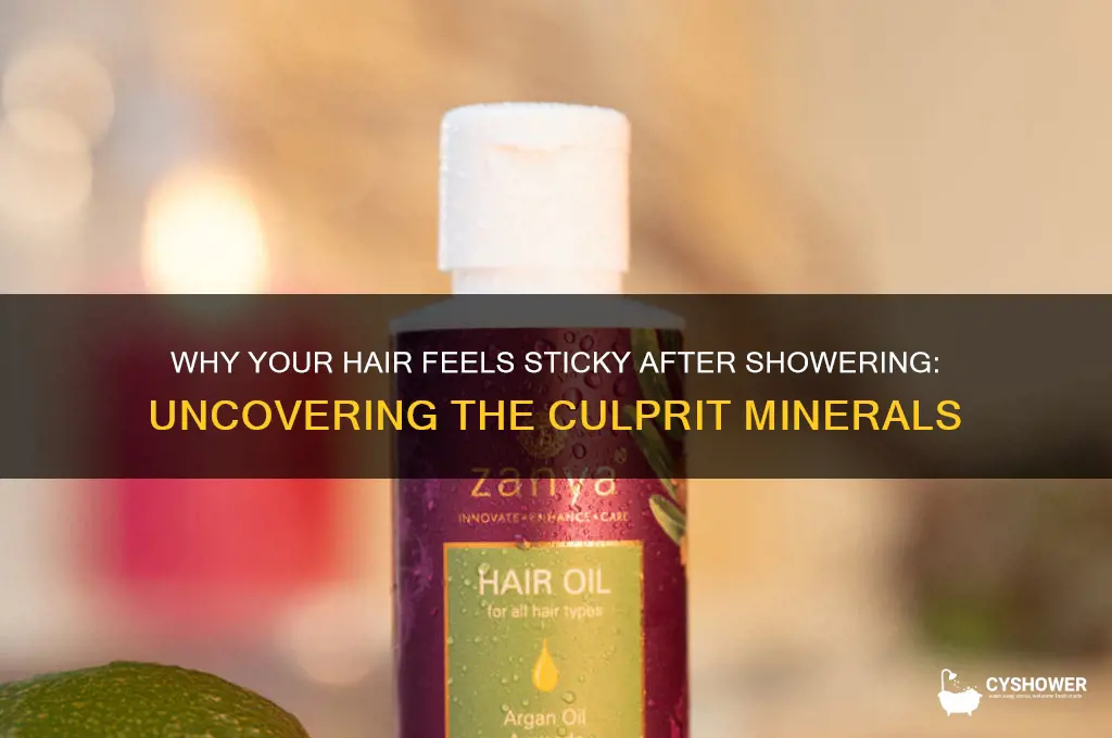what miberals make your hair sticky after a shower
