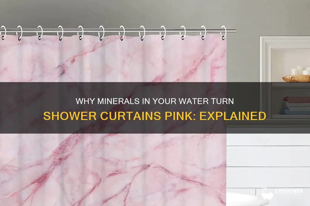 what minerals stain my shower curtain pink