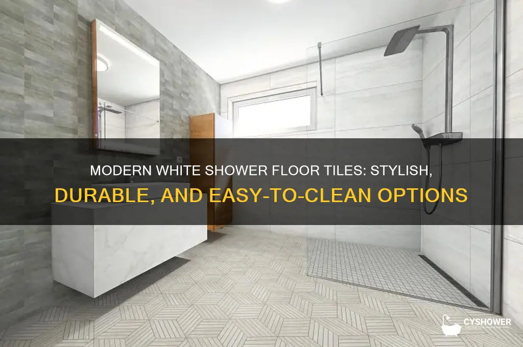 what modernwhite tile for shower floor