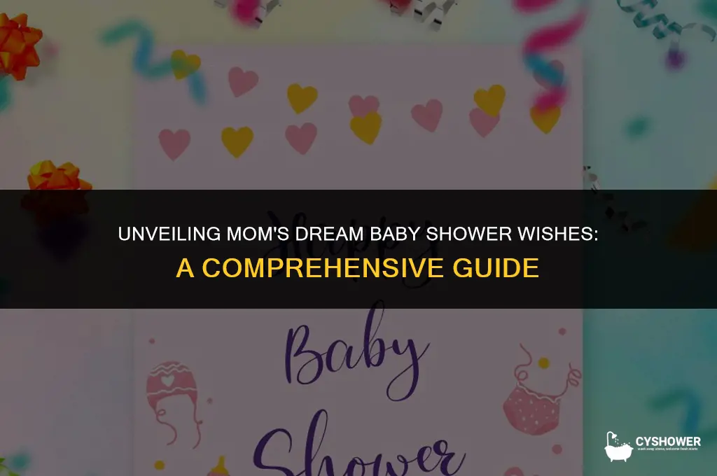 what moms really want for baby shower