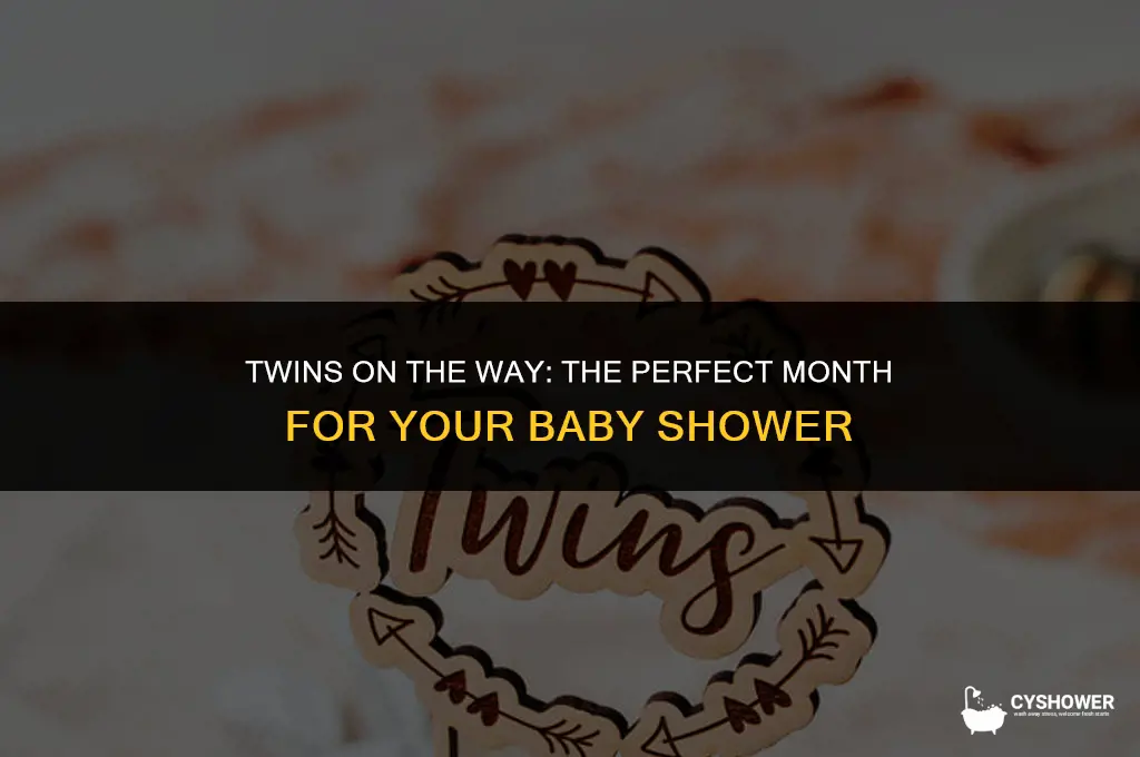 what month do you host a baby shower with twins