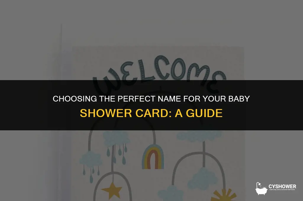 what name do you put on a baby shower card