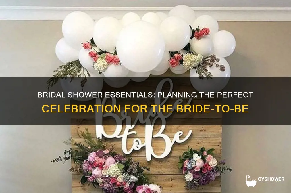 what needs ti be done for a bridal shower