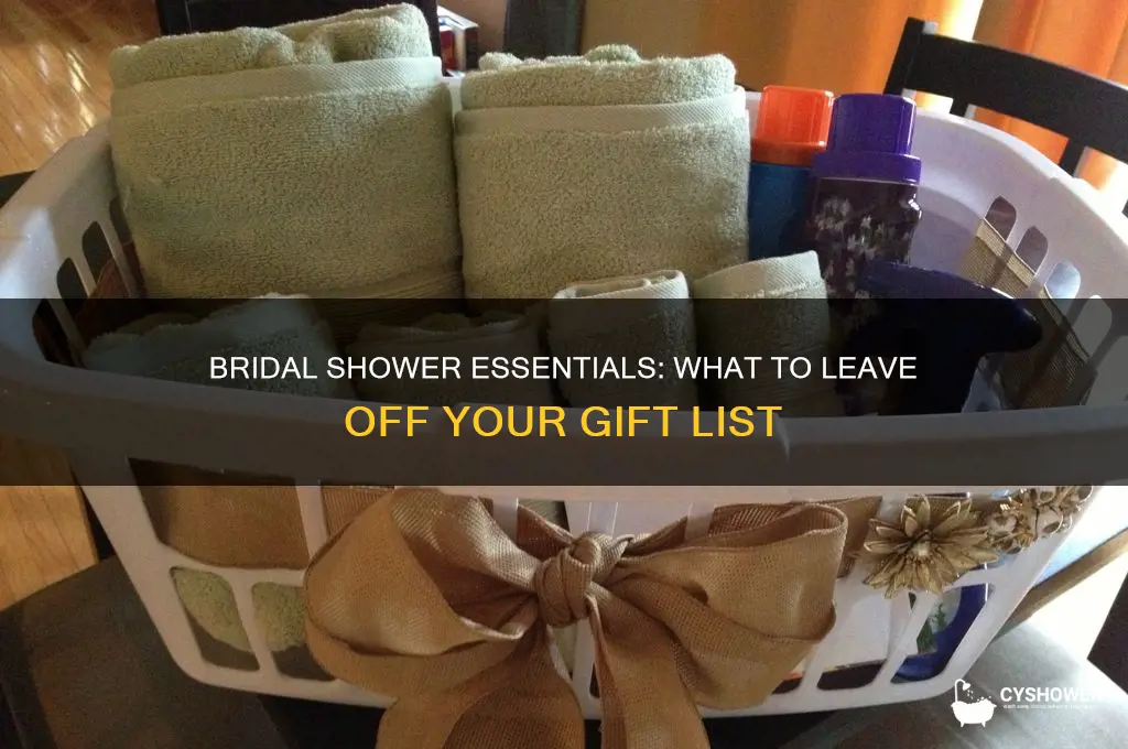 what not to bring to a bridal shower