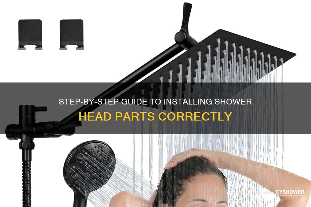 what order should you install shower head parts
