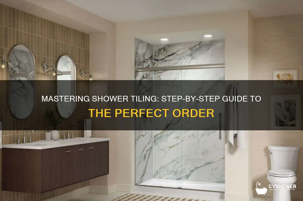 what order to tile a shower