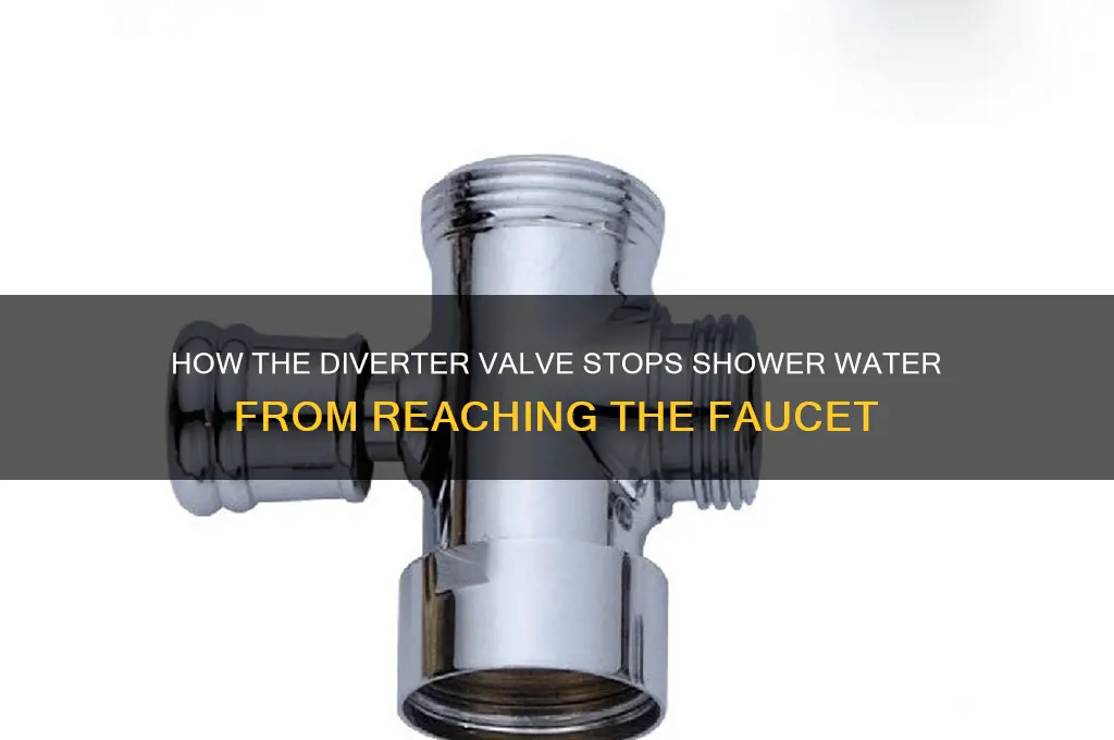 what part in a shower stops water for the faucet