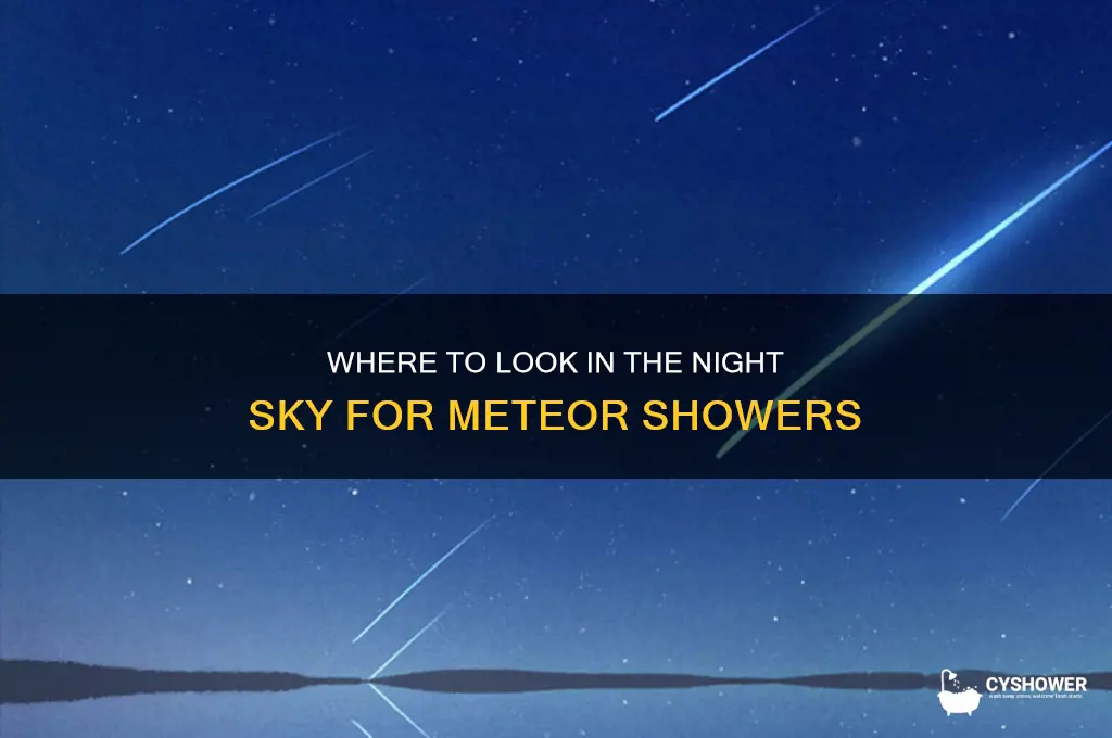 what part of sky for meteor shower