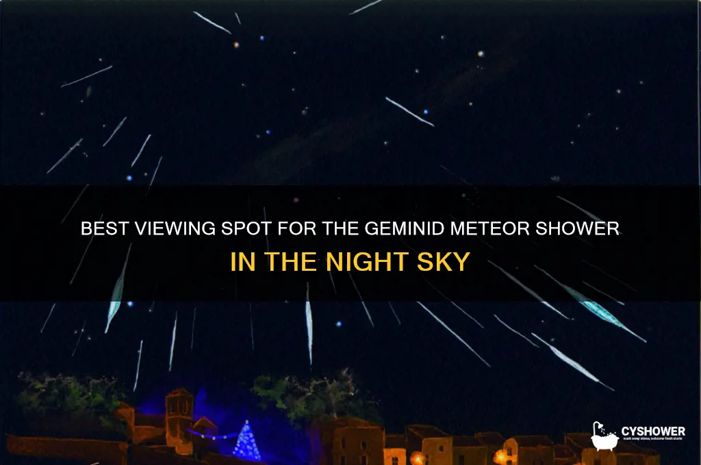 what part of sky to see geminid meteor shower