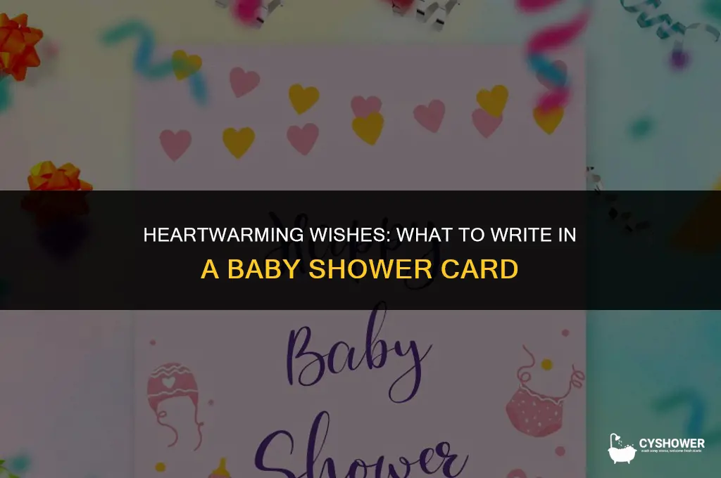 what people say for baby shower card