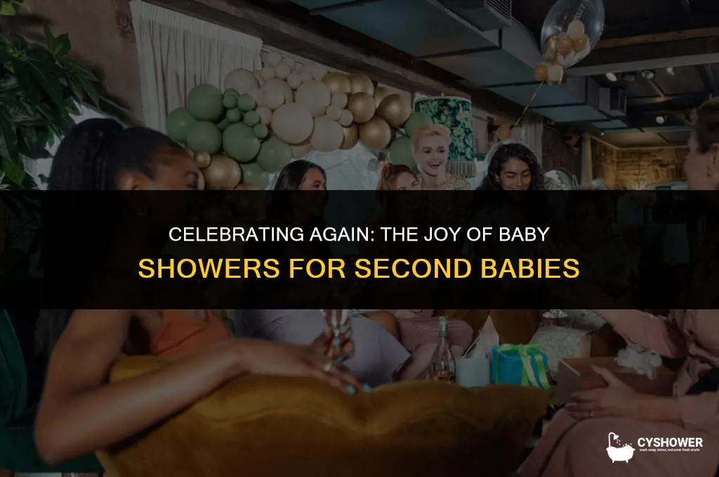 what percentage of people have baby shower for second baby