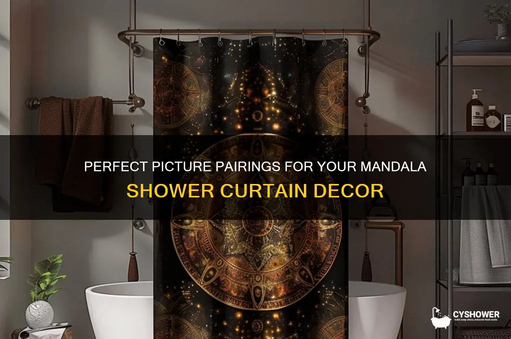 what picture go with mandala shower curtain