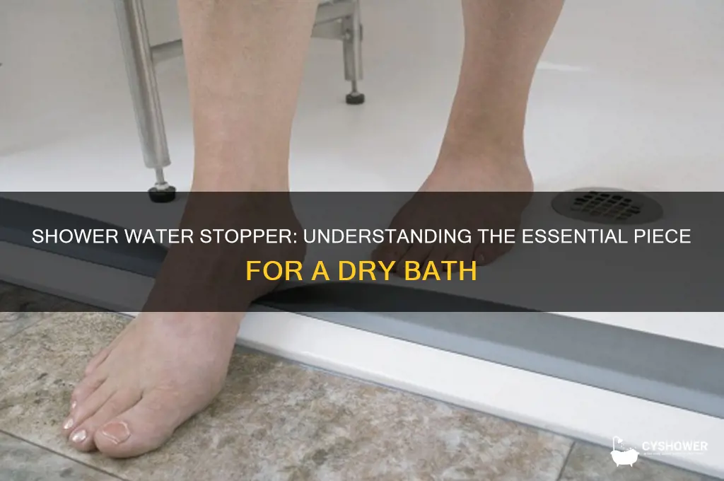 what piece stops water for a shower