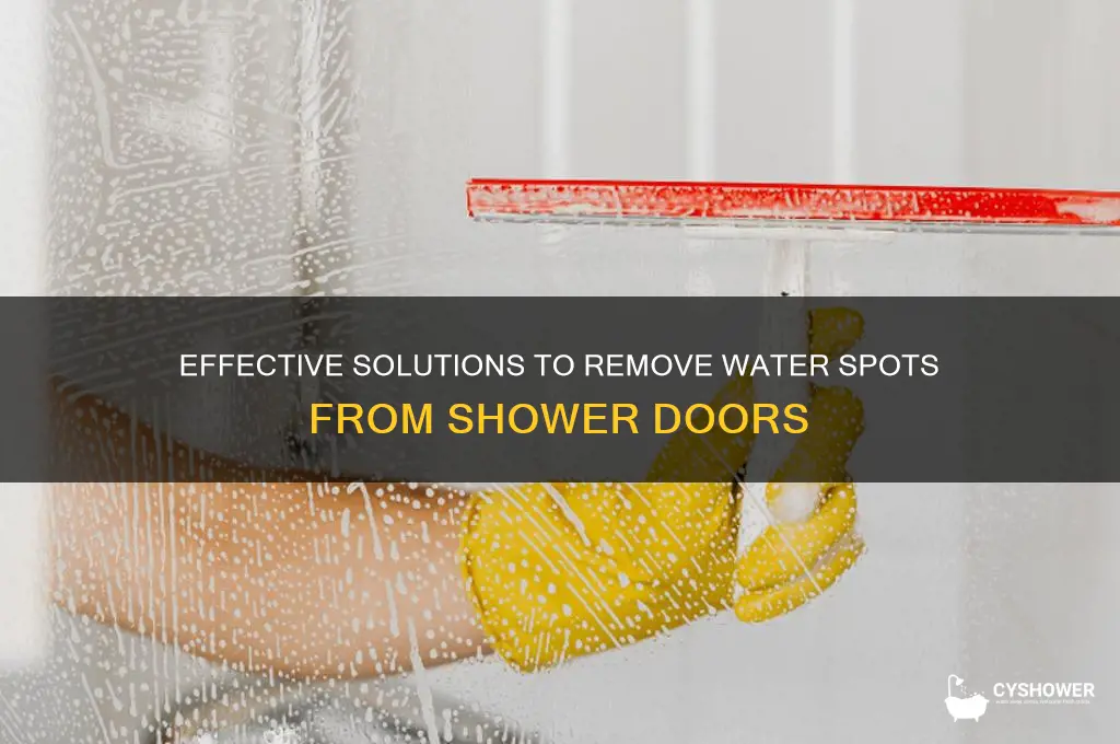 what product removes water spots from shower doors