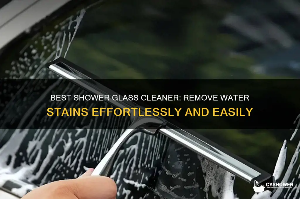 what product takes water stains off glass in the shower