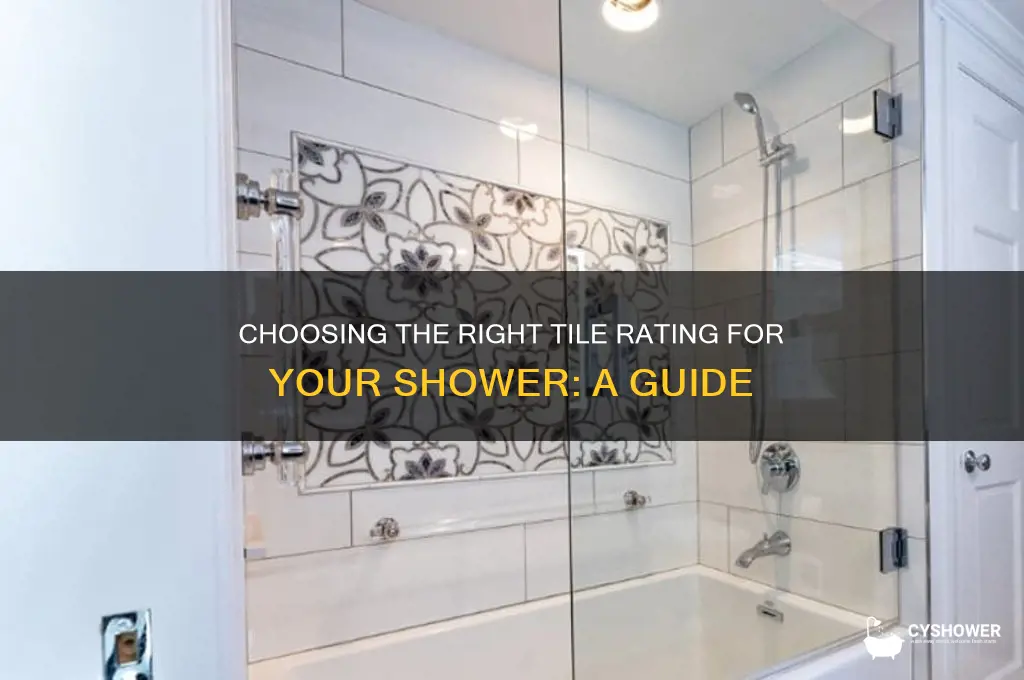 what rated tile should you use on a shower