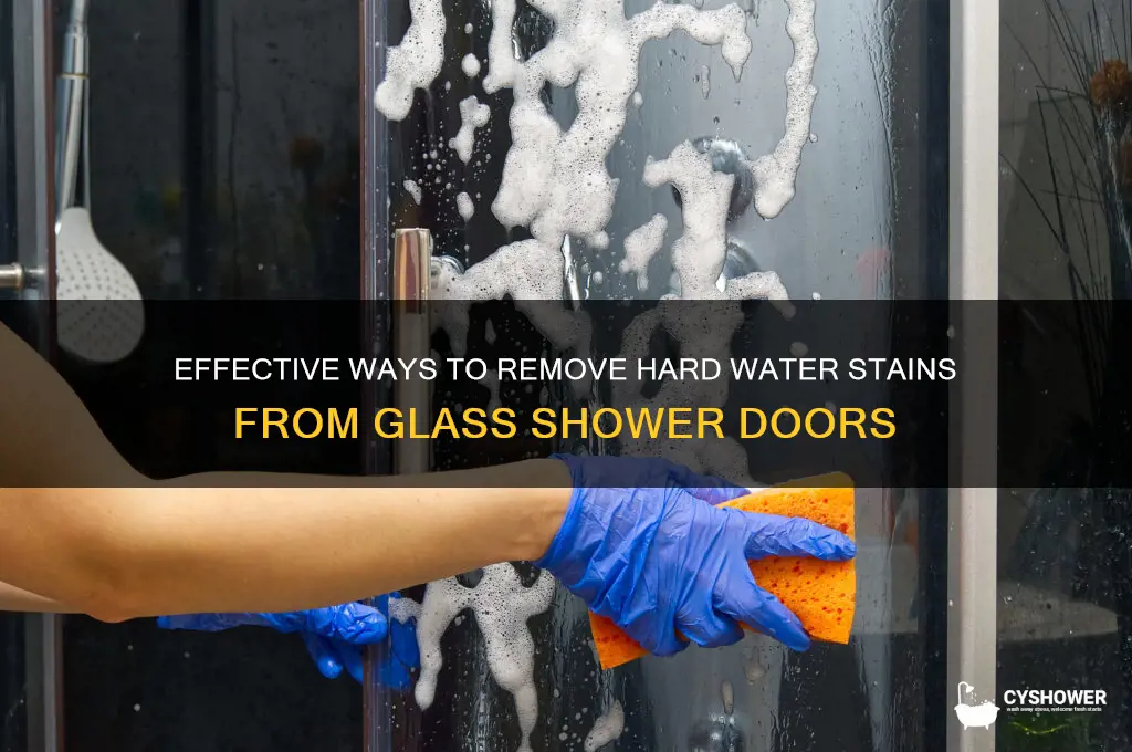 what removes hard water stains from glass shower doors