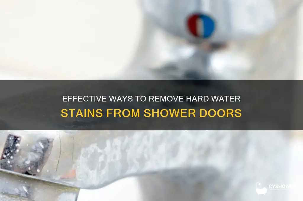 what removes hard water stains from shower doors