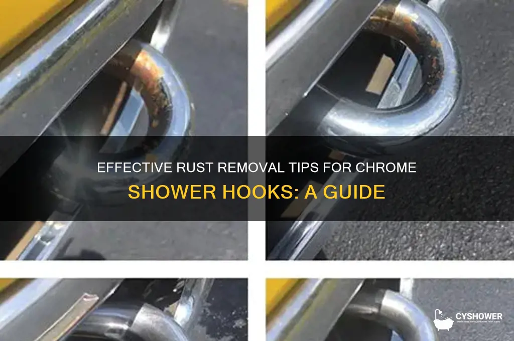 what removes rust from chrome shower hooks