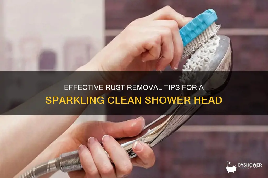 what removes rust from shower head