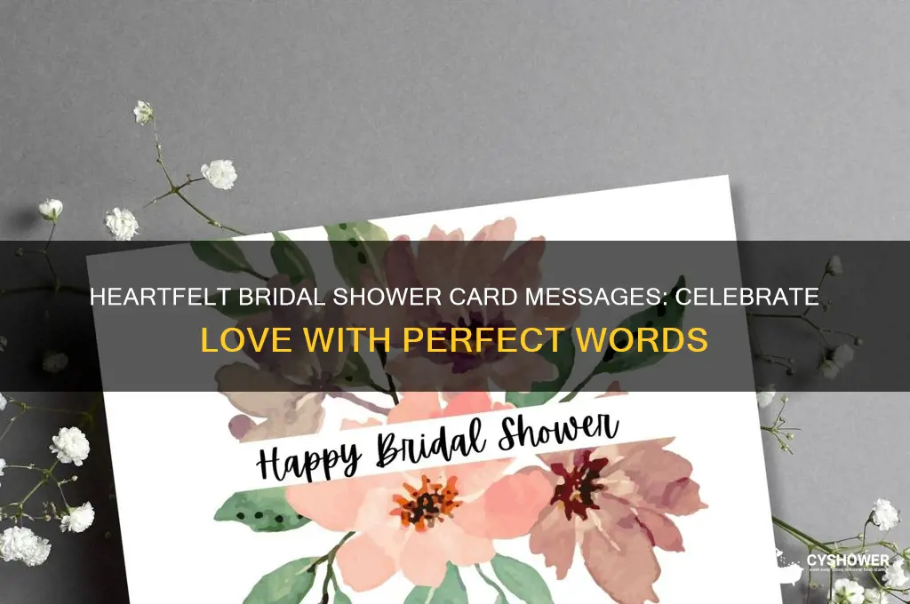 what ro write in bridal shower card