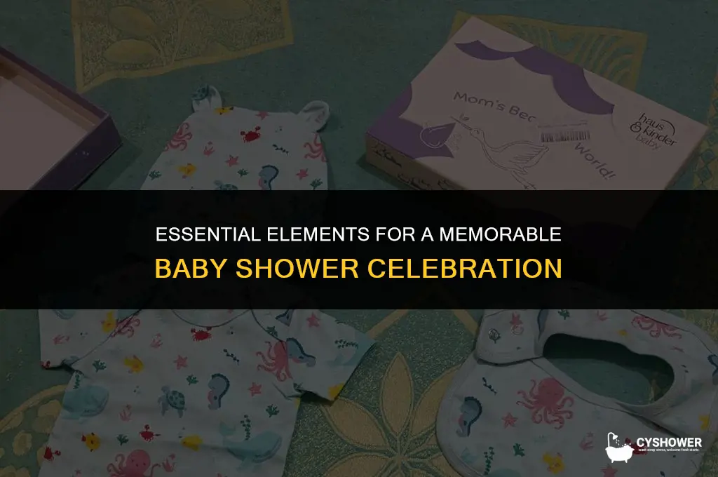 what should a baby shower consist of