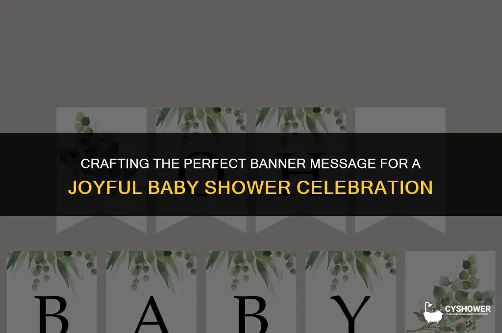 what should a banner say at a baby shower