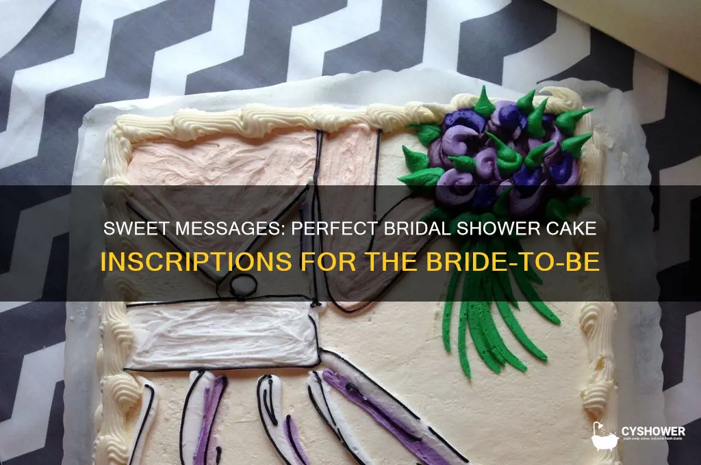 what should a bridal shower cake say