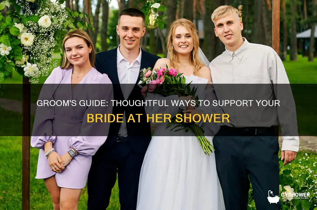 what should a groom do during bridal shower